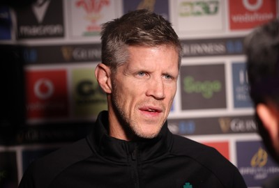 220225 - Wales v Ireland - Guinness 6 Nations Championship - Ireland Interim Head Coach Simon Easterby 