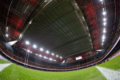 220225  Wales v Ireland, 2025 Guinness Six Nations - A general view of the Principality Stadium ahead of the match