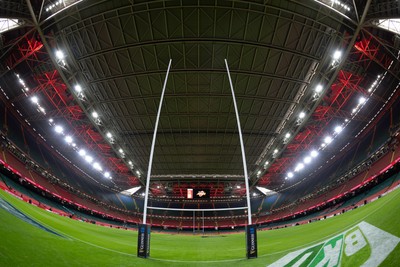 220225  Wales v Ireland, 2025 Guinness Six Nations - A general view of the Principality Stadium ahead of the match