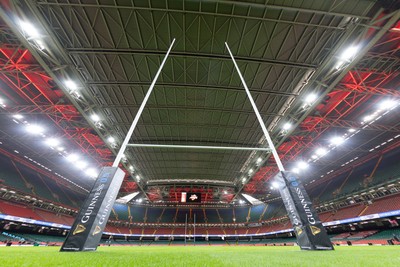 220225  Wales v Ireland, 2025 Guinness Six Nations - A general view of the Principality Stadium ahead of the match