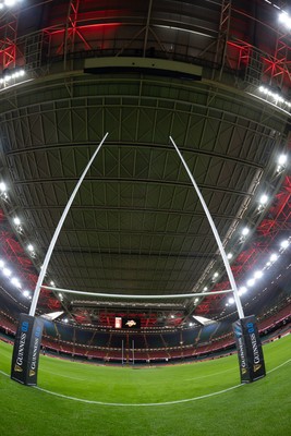 220225  Wales v Ireland, 2025 Guinness Six Nations - A general view of the Principality Stadium ahead of the match