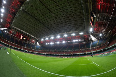 220225  Wales v Ireland, 2025 Guinness Six Nations - A general view of the Principality Stadium ahead of the match