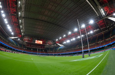 220225  Wales v Ireland, 2025 Guinness Six Nations - A general view of the Principality Stadium ahead of the match