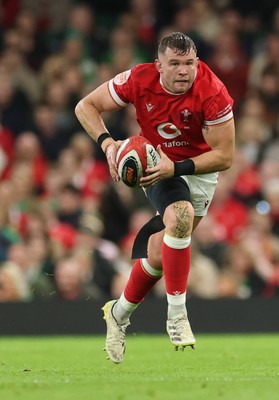 220225  Wales v Ireland, 2025 Guinness Six Nations - Elliot Dee of Wales charges forward