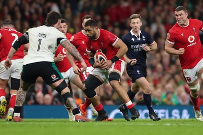 220225  Wales v Ireland, 2025 Guinness Six Nations - Taulupe Faletau of Wales charges forward