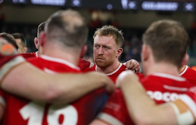 220225  Wales v Ireland, 2025 Guinness Six Nations - Tommy Reffell of Wales at the end of the match