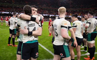 220225  Wales v Ireland, 2025 Guinness Six Nations - Ireland celebrate at the end of the match