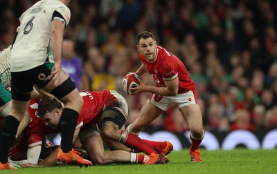 220225  Wales v Ireland, 2025 Guinness Six Nations - Tomos Williams of Wales