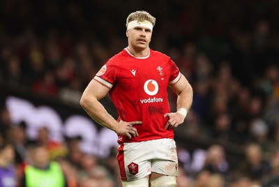 220225  Wales v Ireland, 2025 Guinness Six Nations - Aaron Wainwright of Wales