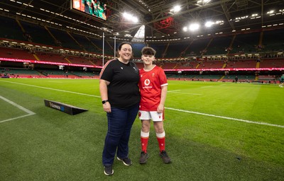 220225  Wales v Ireland, 2025 Guinness Six Nations - Match mascot George Rogers