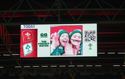 220225  Wales v Ireland, 2025 Guinness Six Nations - Go Compare fan cam engagement