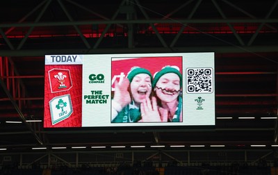 220225  Wales v Ireland, 2025 Guinness Six Nations - Go Compare fan cam engagement