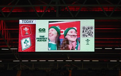 220225  Wales v Ireland, 2025 Guinness Six Nations - Go Compare fan cam engagement