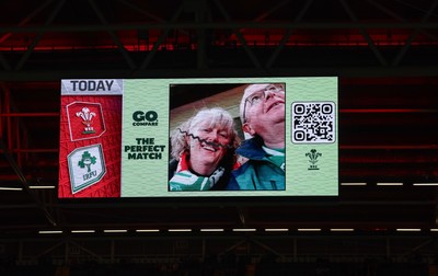 220225  Wales v Ireland, 2025 Guinness Six Nations - Go Compare fan cam engagement