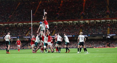 220225  Wales v Ireland, 2025 Guinness Six Nations - Taulupe Faletau of Wales takes the line out