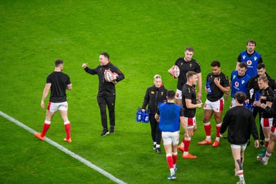 220225 - Wales v Ireland - Guinness Six Nations - Wales interim head coach Matt Sherratt during the warm up