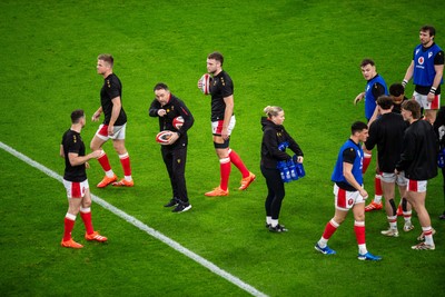 220225 - Wales v Ireland - Guinness Six Nations - Wales interim head coach Matt Sherratt during the warm up