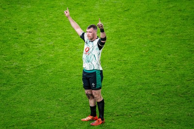 220225 - Wales v Ireland - Guinness Six Nations -   Peter O’Mahony of Ireland celebrates their win