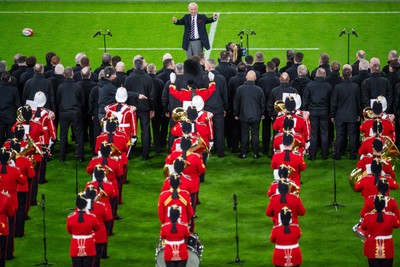 220225 - Wales v Ireland - Guinness Six Nations - Choir and band