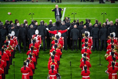 220225 - Wales v Ireland - Guinness Six Nations - Choir and band