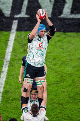 220225 - Wales v Ireland - Guinness Six Nations - Tadhg Beirne of Ireland