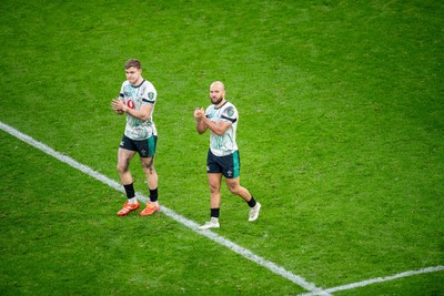 220225 - Wales v Ireland - Guinness Six Nations - Jamison Gibson-Park of Ireland applauds the fans after the match