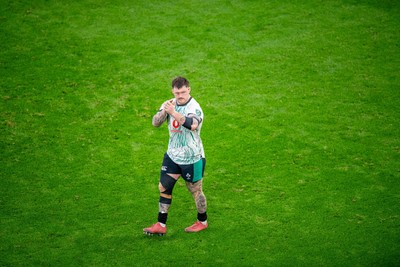 220225 - Wales v Ireland - Guinness Six Nations - Andrew Porter of Ireland applauds the fans after the match