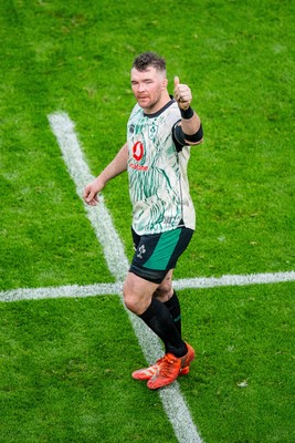 220225 - Wales v Ireland - Guinness Six Nations - Peter O’Mahony of Ireland applauds the fans after the match