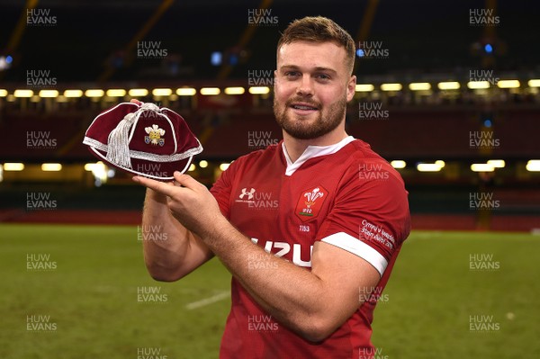 310819 - Wales v Ireland - Under Armour Series - Owen Lane after receiving his first cap