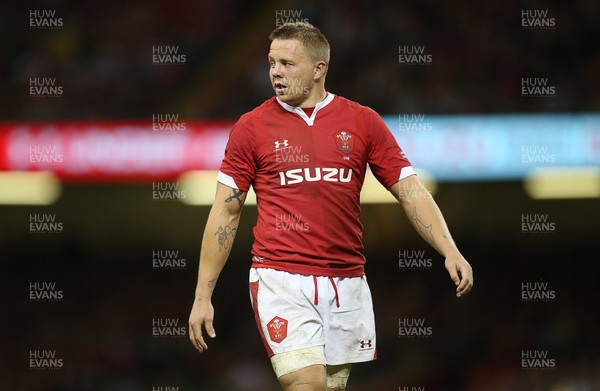 310819 - Wales v Ireland - Under Armour Summer Series - RWC Warm Up - James Davies of Wales
