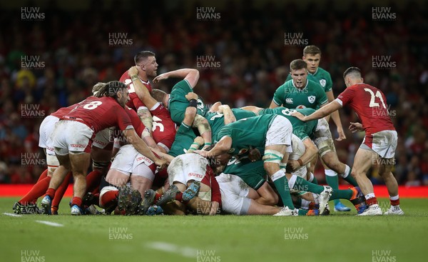 310819 - Wales v Ireland - Under Armour Summer Series - RWC Warm Up - Ireland are granted another penalty at the scrum