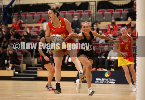 150122 - Wales International Test Series - Wales v Isle of Man - Jane Ryder-Clague of Isle of Man and Zoe Matthewman of Wales