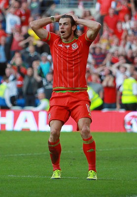 060915 - Wales v Israel - UEFA European Championship Qualifier - A crushed Gareth Bale of Wales as his last minute goal is disallowed