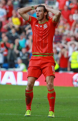 060915 - Wales v Israel - UEFA European Championship Qualifier - A crushed Gareth Bale of Wales as his last minute goal is disallowed