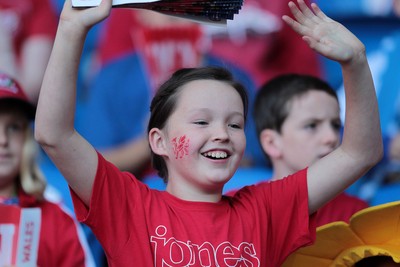 060915 - Wales v Israel - UEFA European Championship Qualifier - A young Wales fan