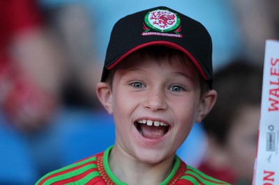 060915 - Wales v Israel - UEFA European Championship Qualifier - A young Wales fan