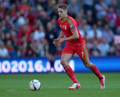 060915 - Wales v Israel - UEFA European Championship Qualifier - David Edwards of Wales