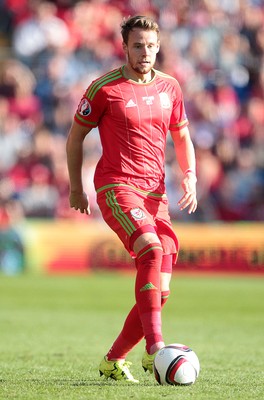060915 - Wales v Israel - UEFA European Championship Qualifier - Chris Gunter of Wales