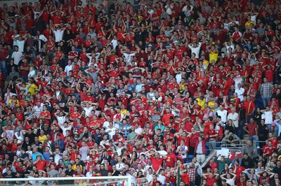 060915 - Wales v Israel, UEFA European Championship 2016 Qualifying match - Welsh fans react as they realise that Gareth Bale's goal has been not given 
