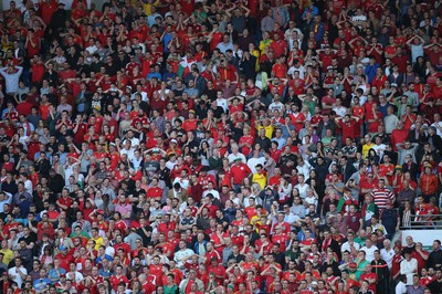 060915 - Wales v Israel, UEFA European Championship 2016 Qualifying match - Welsh fans react as they realise that Gareth Bale's goal has been not given 
