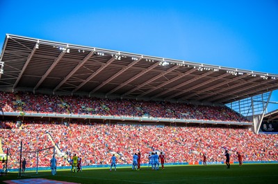060915 - Wales v Israel, UEFA European Championship 2016 Qualifying match - A general view of the match as Wales take on Israel in front of a capacity crowd at the Cardiff City Stadium