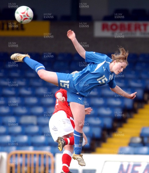 300306 - Wales v Israel - FIFA Women's World Cup - Euro Group 8 Israel's Adi Stein heads the ball away 