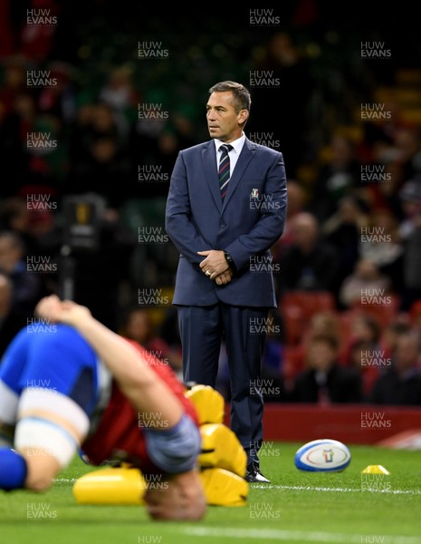 010220 - Wales v Italy - Guinness Six Nations - Italy interim head coach Franco Smith before the match