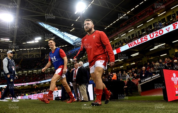 010220 - Wales v Italy - Guinness Six Nations - Owen Watkin and Dillion Lewis