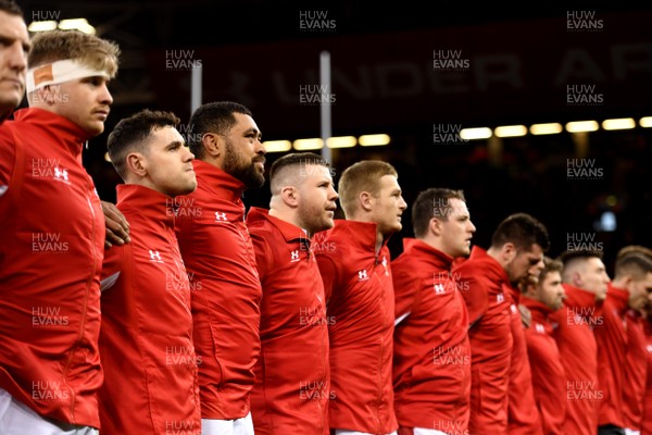 010220 - Wales v Italy - Guinness Six Nations - Taulupe Faletau during the anthems