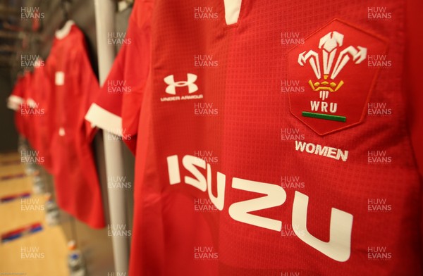 020220 - Wales v Italy, 2020 Women's Six Nations - The Wales Women's changing room is ready ahead of the match