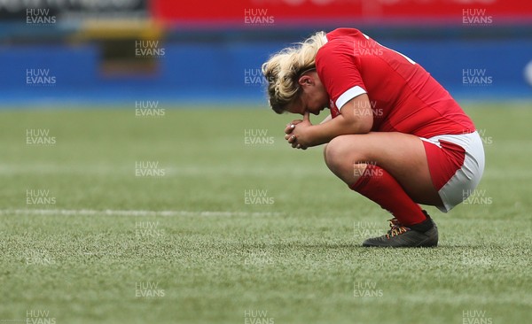 020220 - Wales v Italy, 2020 Women's Six Nations - Kelsey Jones of Wales reacts at the end of the match