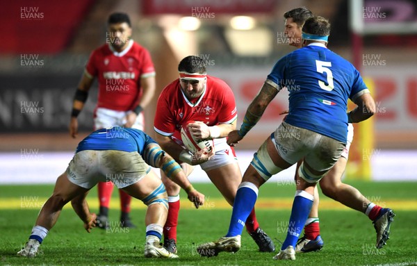 051220 - Wales v Italy - Autumn Nations Cup - Wyn Jones of Wales