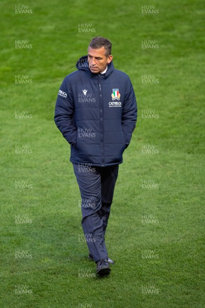 051220 - Wales v Italy - Autumn Nations Cup 2020 - Italy Head Coach Franco Smith 