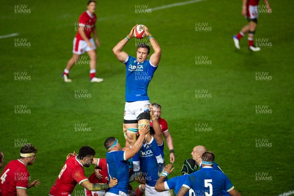 051220 - Wales v Italy - Autumn Nations Cup 2020 - Braam Steyn of Italy 